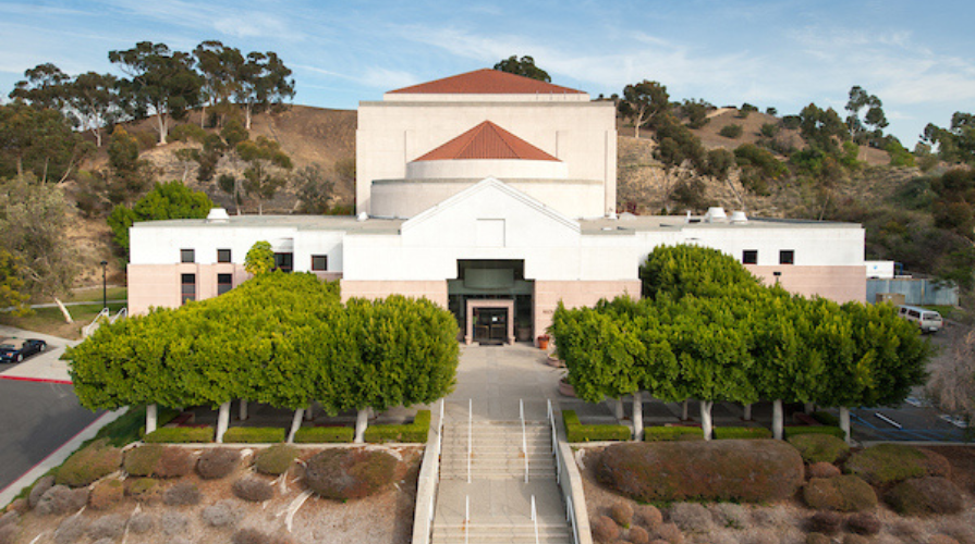 View of Keck Theater at «Ӱҵ from a raised lift