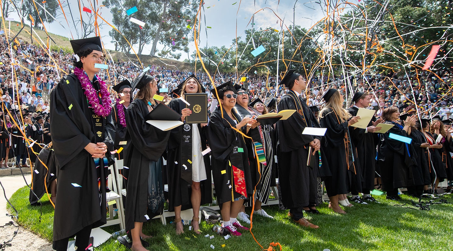 «Ӱҵ students on Commencement Day in Los Angeles, celebrating
